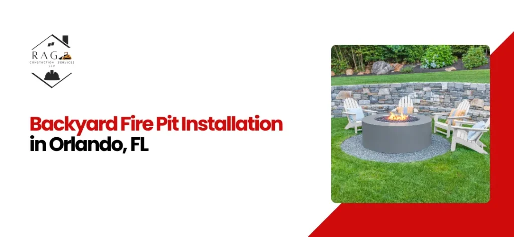 backyard fire pit installation