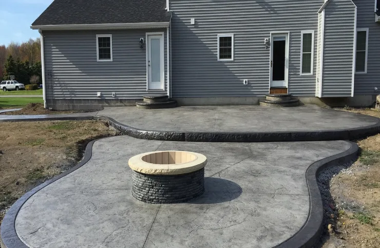 Concrete driveway installation