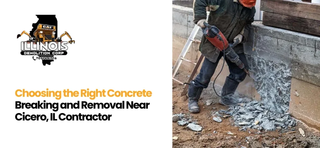 concrete breaking and removal near Cicero, IL